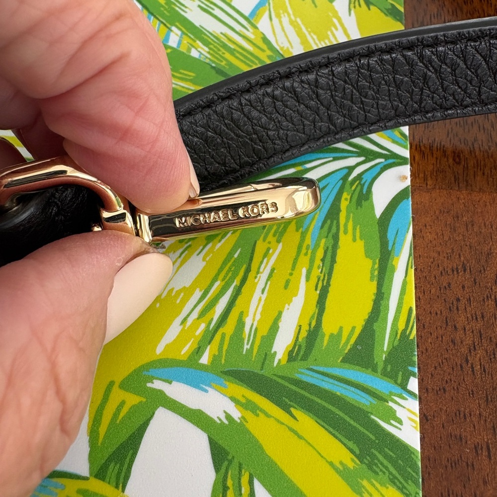Michael Kors Black Strap with Gold Hardware